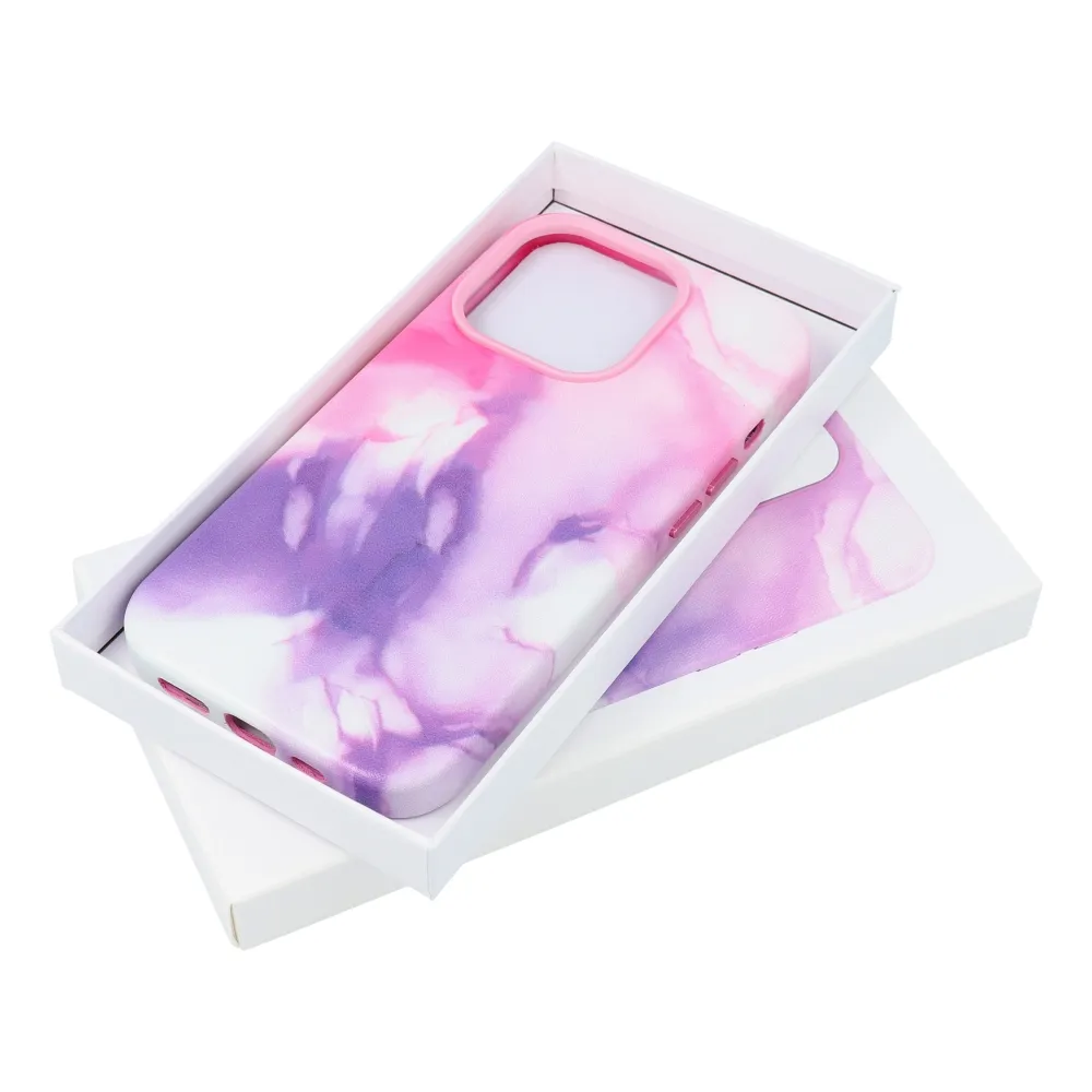 LEATHER MAG COVER case for IPHONE 14 Plus purple splash - Image 10