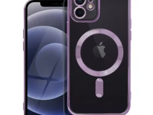 ELECTRO MAG COVER case compatible with MagSafe for IPHONE 12 deep purple