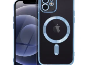 ELECTRO MAG COVER case compatible with MagSafe for IPHONE 12 blue