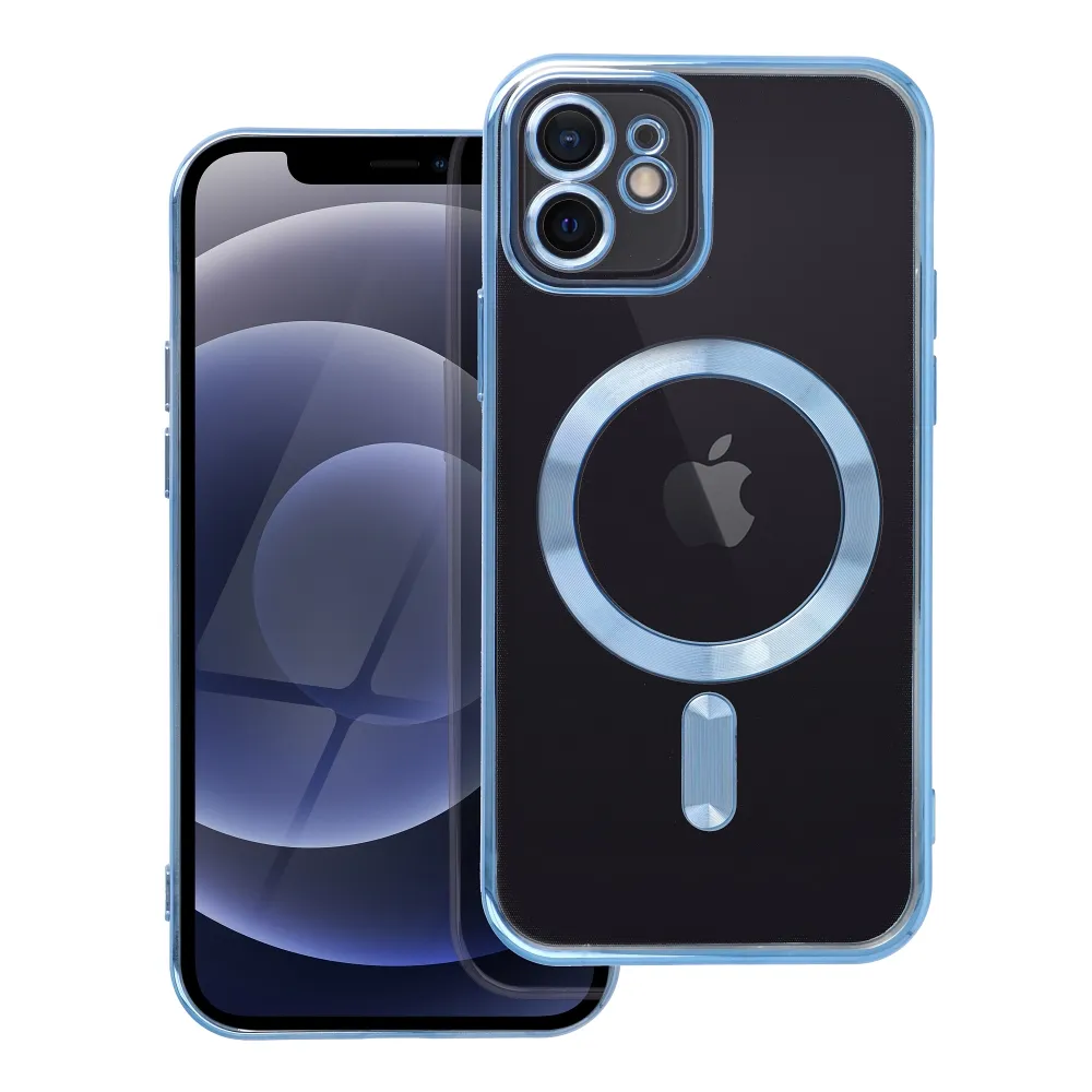 ELECTRO MAG COVER case compatible with MagSafe for IPHONE 12 blue