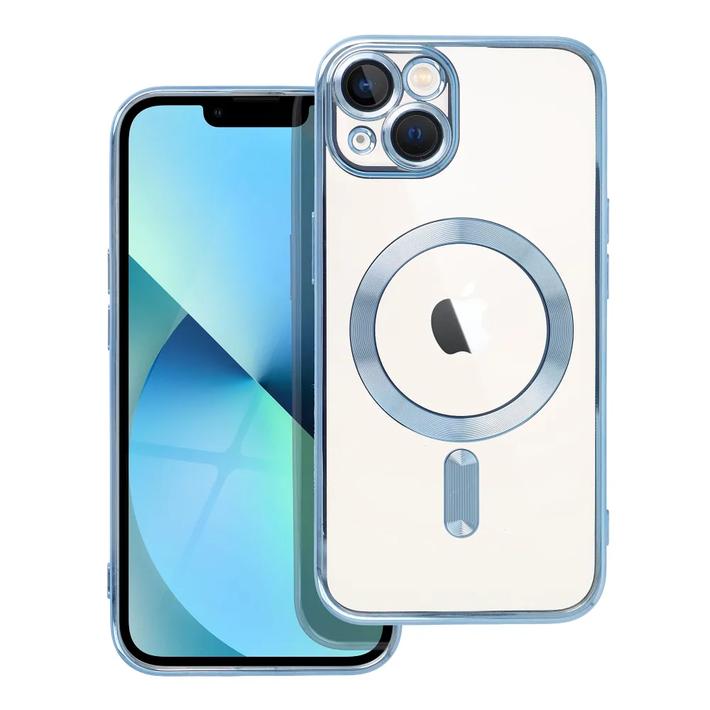ELECTRO MAG COVER case compatible with MagSafe for IPHONE 13 blue