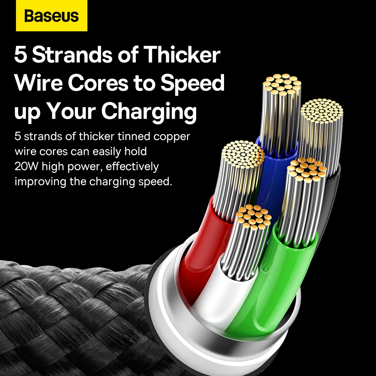 BASEUS cable Type C to Lightning PD 20W Glimmer CADH000101 2 m black - Image 12