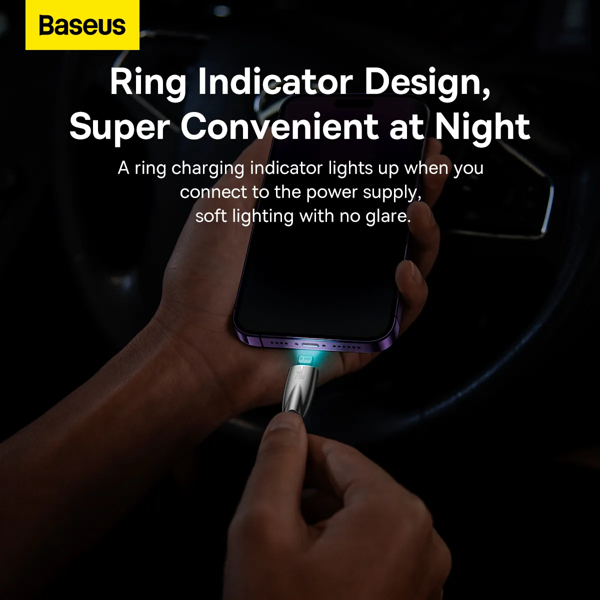 BASEUS cable Type C to Lightning PD 20W Glimmer CADH000101 2 m black - Image 10