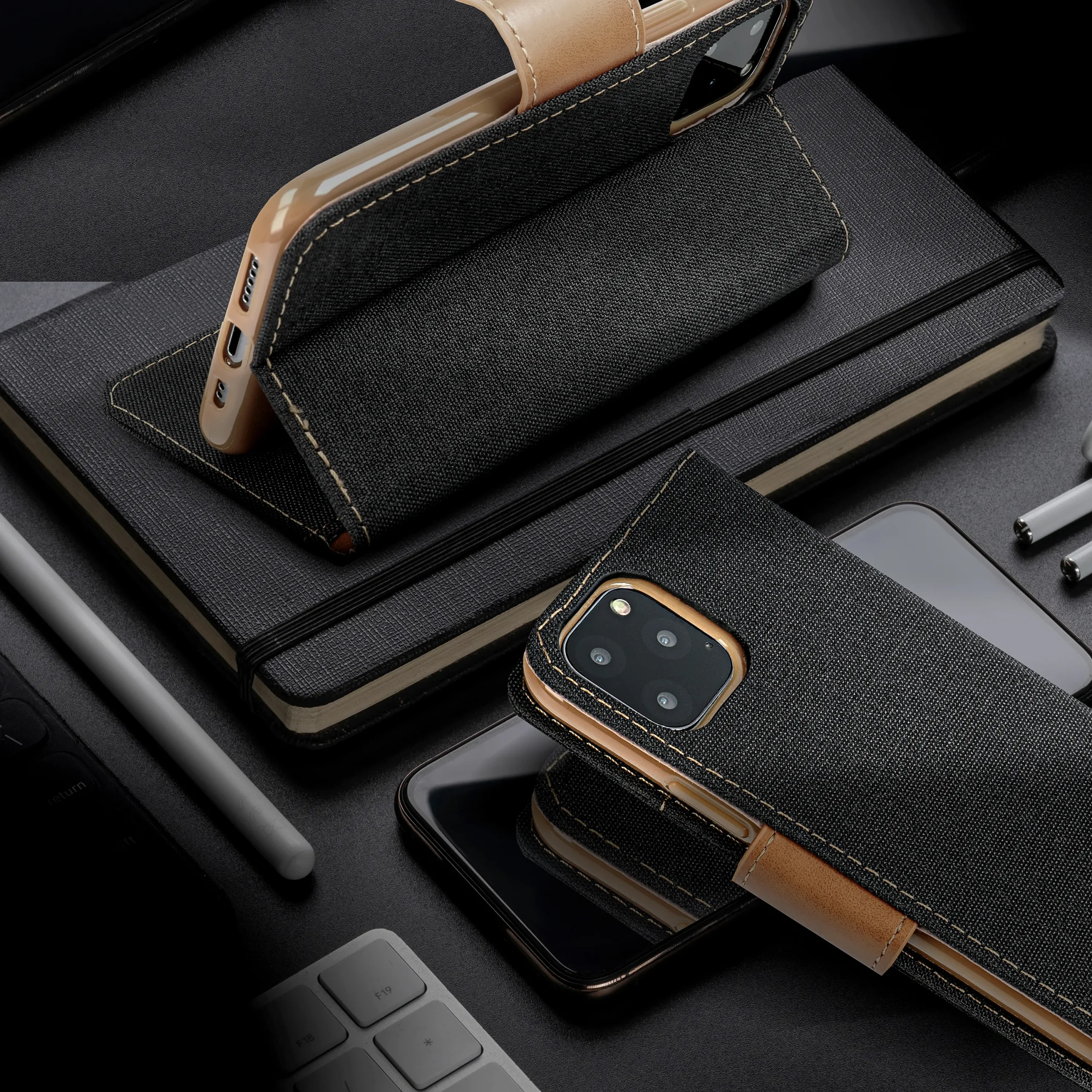 CANVAS Book case for SAMSUNG A14 4G / A14 5G black - Image 11