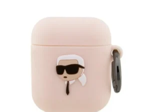 KARL LAGERFELD case for APPLE Airpods 1 / 2 KLA2RUNIKP (3D Sil NFT Karl) pink