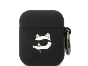 KARL LAGERFELD case for APPLE Airpods 1 / 2 KLA2RUNCHK (3D Sil NFT Choupette) black