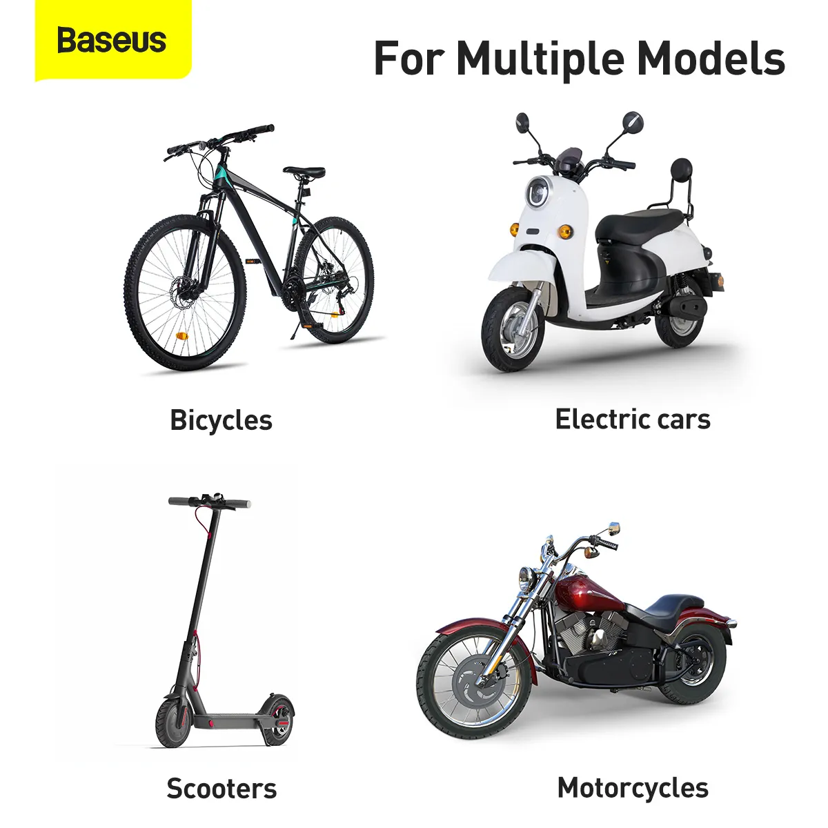 BASEUS bicycle / motorcycle holder for handlebar SUQX-01 black - Image 14