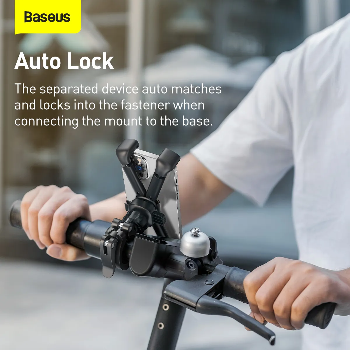 BASEUS bicycle / motorcycle holder for handlebar SUQX-01 black - Image 11