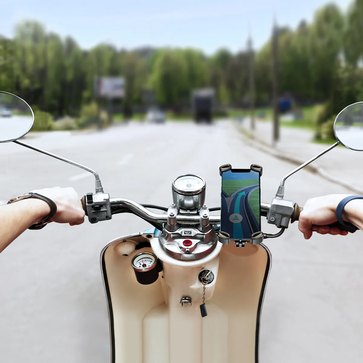 BASEUS bicycle / motorcycle holder for handlebar SUQX-01 black - Image 9
