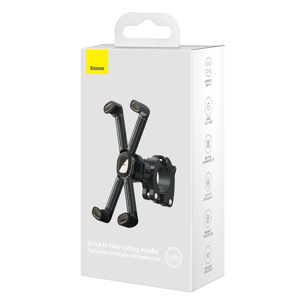 BASEUS bicycle / motorcycle holder for handlebar SUQX-01 black - Image 16