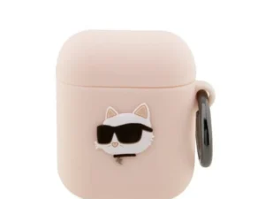 KARL LAGERFELD case for APPLE Airpods 1 / 2 KLA2RUNCHP (3D Sil NFT Choupette) pink
