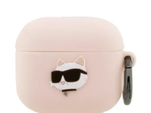 KARL LAGERFELD case for APPLE Airpods 3 KLA3RUNCHP (3D Sil NFT Choupette) pink