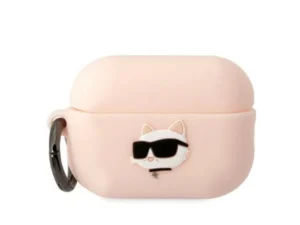 KARL LAGERFELD case for APPLE Airpods 2 KLAP2RUNCHP (3D Sil NFT Choupette) pink