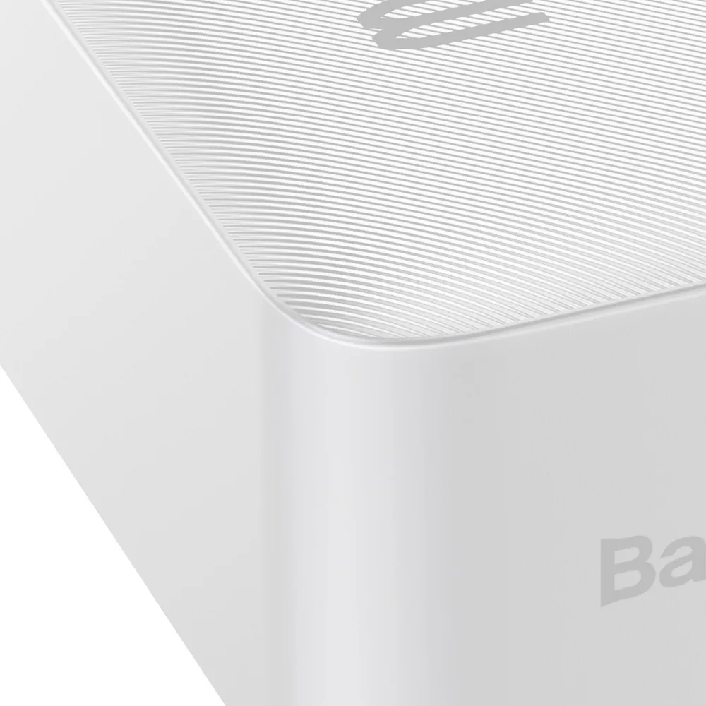 BASEUS powerbank 30 000 mAh + cable USB A do Micro USB PD QC3.0 3A 15W PPBD050202 white - Image 5