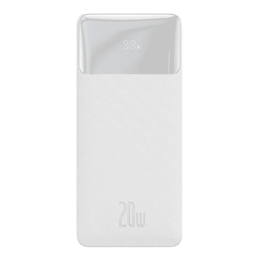 BASEUS powerbank 30 000 mAh + cable USB A do Micro USB PD QC3.0 3A 20W PPBD050402 white - Image 4