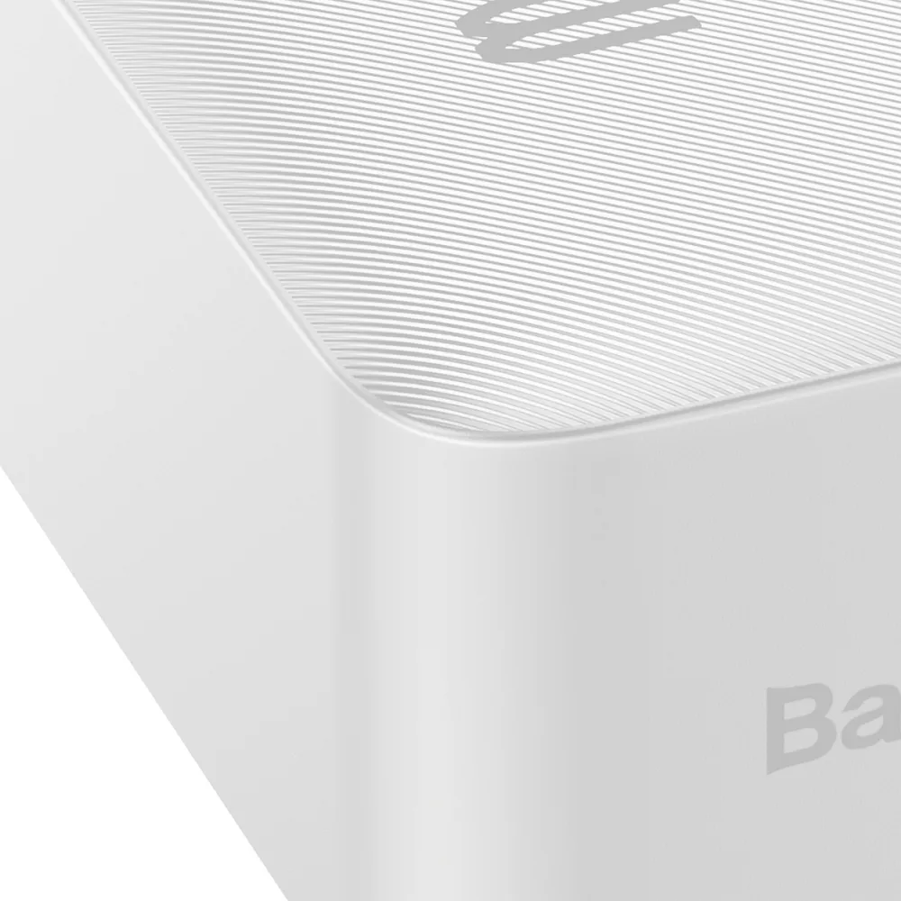BASEUS powerbank 30 000 mAh + cable USB A do Micro USB PD QC3.0 3A 20W PPBD050402 white - Image 5