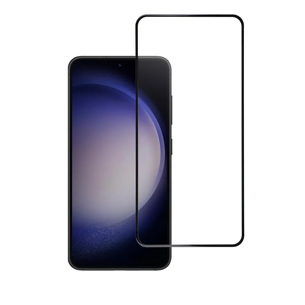 Tempered Glass Blue Star - SAMSUNG Galaxy S23 Full Face (full glue/small size) - black Tempered Glass Blue Star