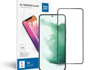 Tempered Glass Blue Star  - SAMSUNG Galaxy S23+ Full Face (full glue/small size) - black Tempered Glass Blue Star