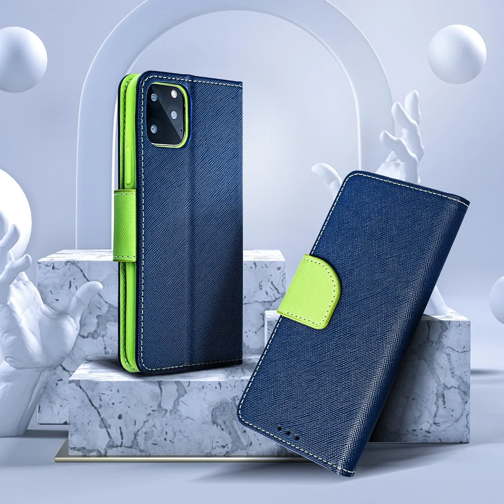 FANCY Book case for SAMSUNG A54 5G navy / lime - Image 8