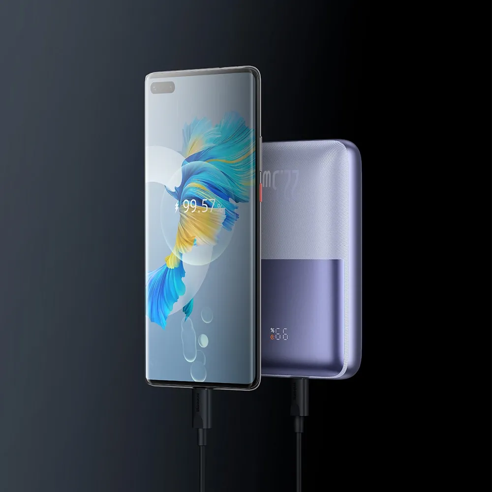 BASEUS powerbank 20 000 mAh + cable USB A to Type C PD QC3.0 3A 22,5W PPBD040305 purple - Image 14