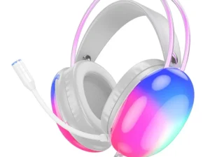 HOCO wire headphones USB A / Jack 3,5 mm with microphone W109 GAMING white
