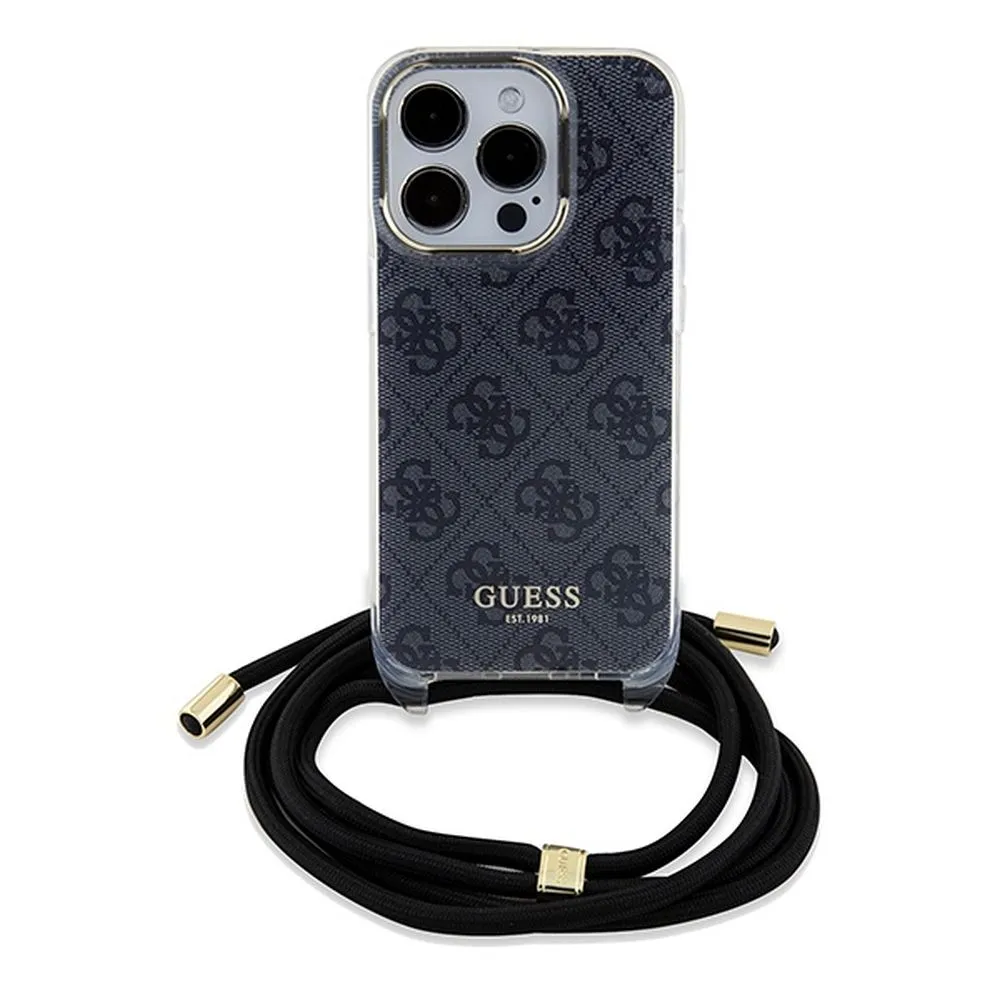 GUESS case for IPHONE 15 Pro Max GUHCP15XHC4SEK (Crossbody Cord 4G Print) black - Image 2