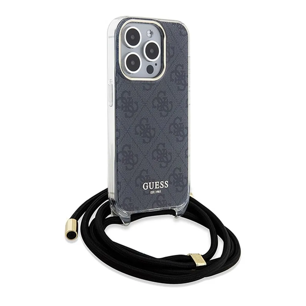 GUESS case for IPHONE 15 Pro Max GUHCP15XHC4SEK (Crossbody Cord 4G Print) black - Image 3