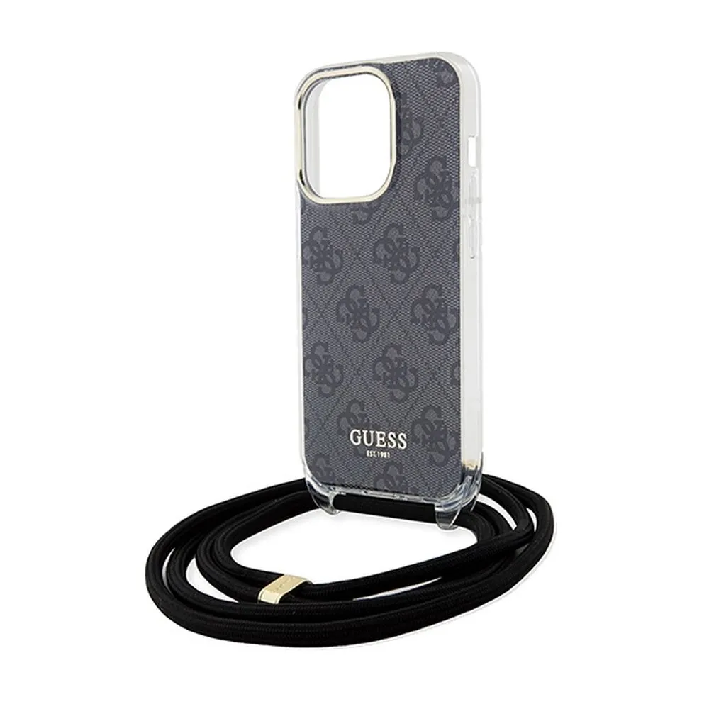 GUESS case for IPHONE 15 Pro Max GUHCP15XHC4SEK (Crossbody Cord 4G Print) black - Image 5