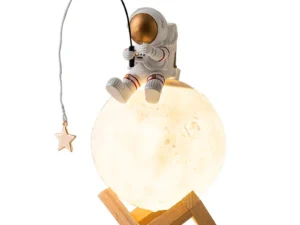 Moon table lamp / humidifier ASTRONAUT sitting Art Deco (model 5) AFSH