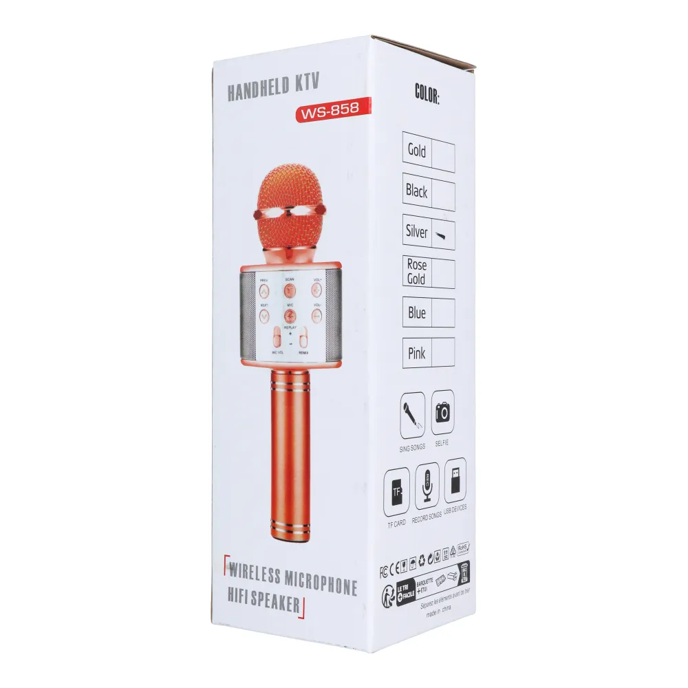 Multimedia karaoke microphone CR58 gold - Image 7