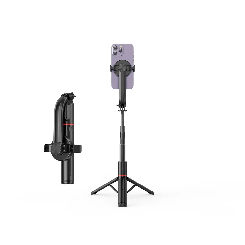 Combo selfie stick with tripod and remote control bluetooth compatybile with MagSafe SSTR-C09 black - Image 12