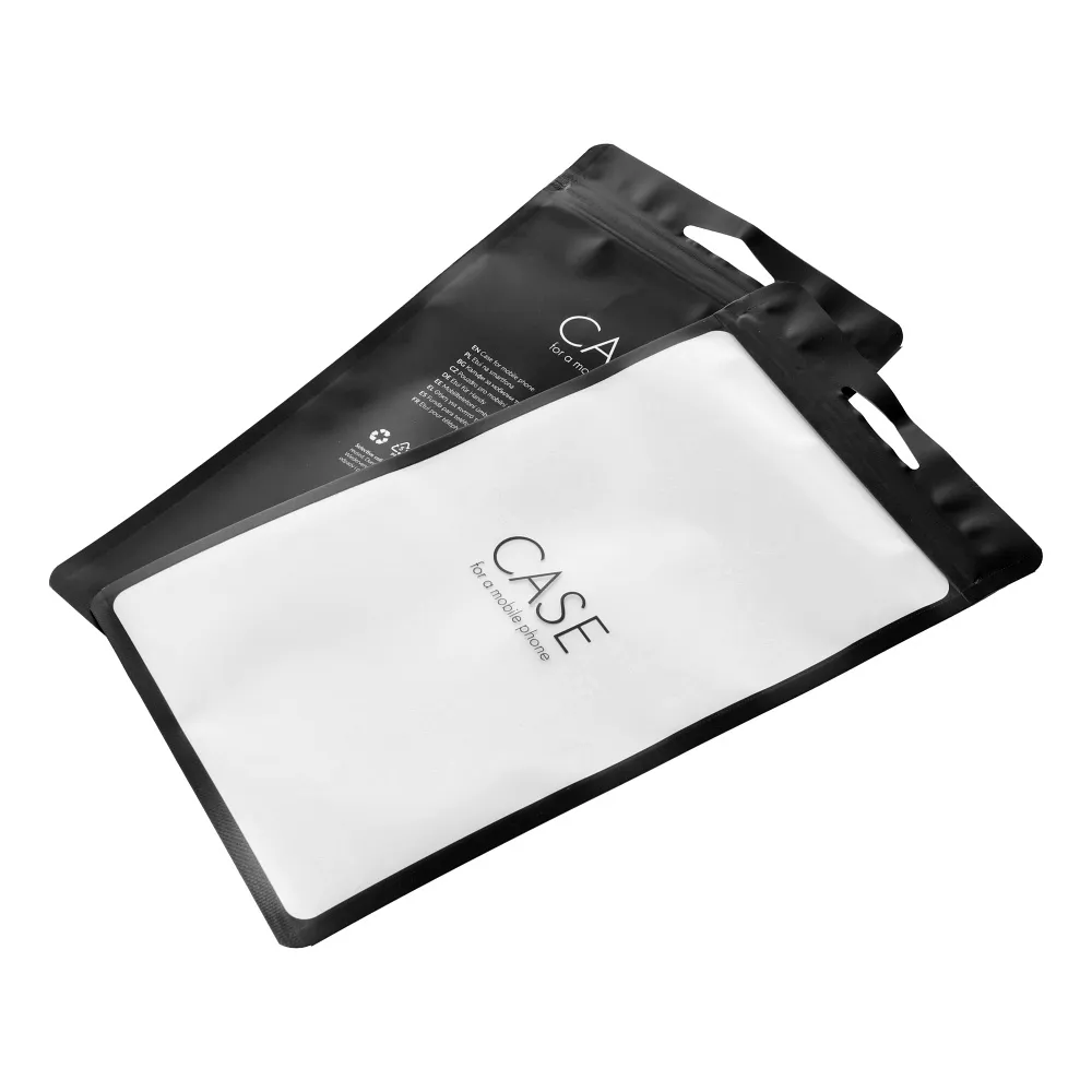 Univerzális cipzáras polietilén tasak FEKETE MATT (230x120mm) - Image 7