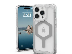 ( UAG ) Urban Armor Gear Plyo compatible with Magsafe for IPHONE 15 PRO ice silver