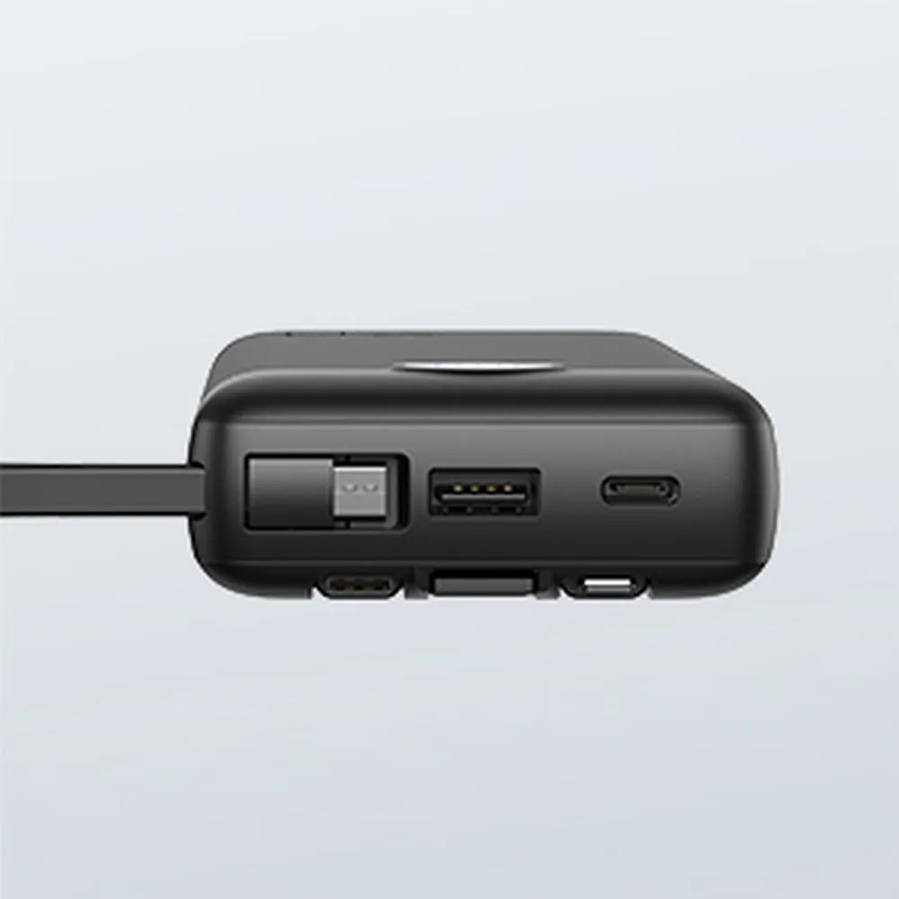 VEGER 20 000 mAh-s powerbank beépített Micro USB / Type C / Lightning C20 kábelekkel (W2047), fekete - Image 15