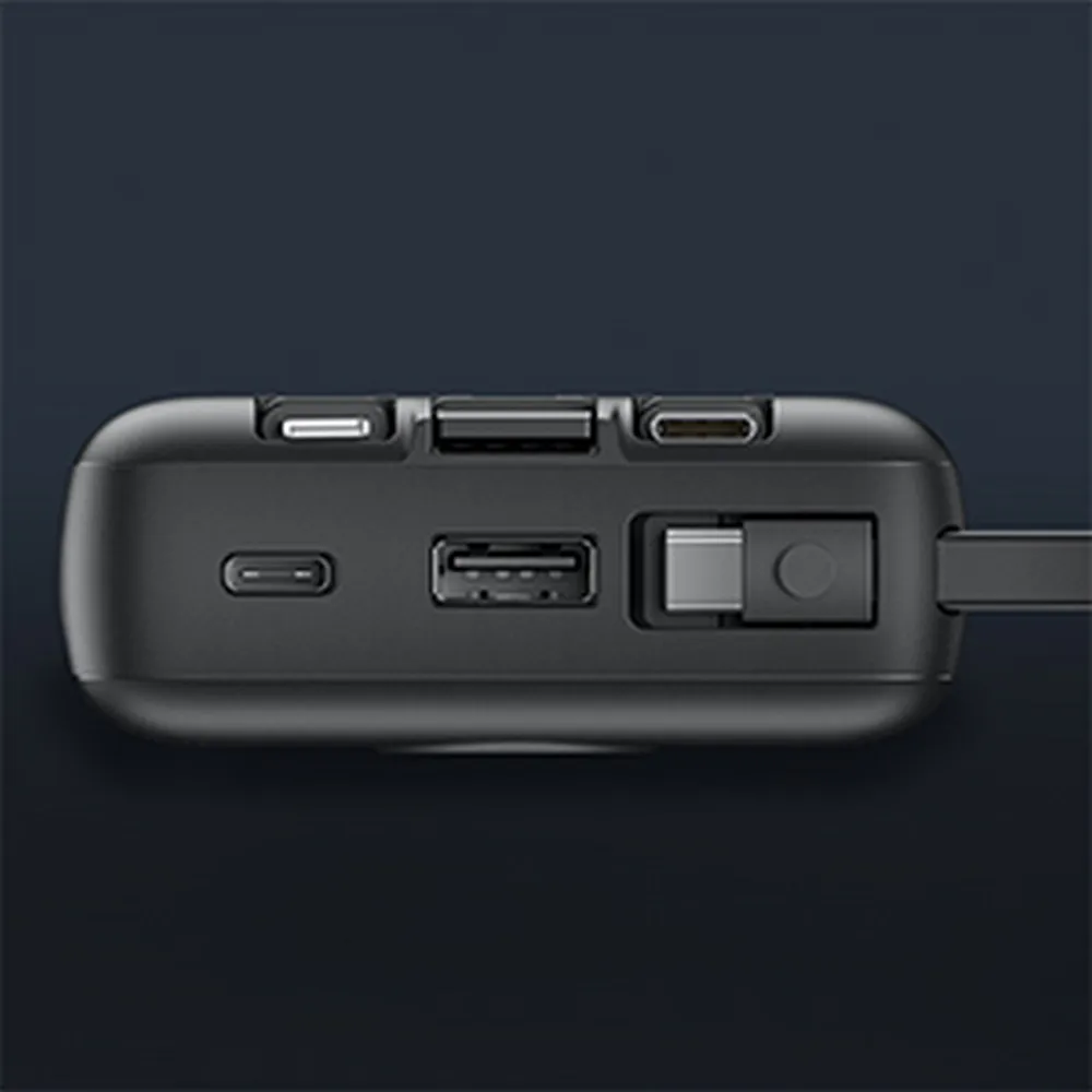 VEGER 20 000 mAh-s powerbank beépített Micro USB / Type C / Lightning C20 kábelekkel (W2047), fekete - Image 16