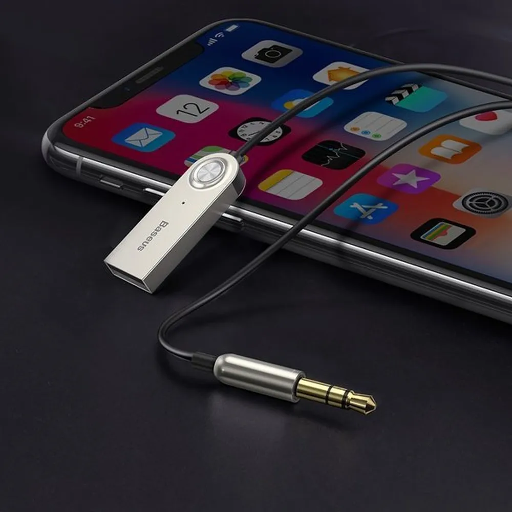 BASEUS adapter AUX bluetooth 5.0 CABA01-01 black - Image 2