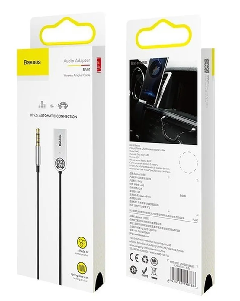 BASEUS adapter AUX bluetooth 5.0 CABA01-01 black - Image 3