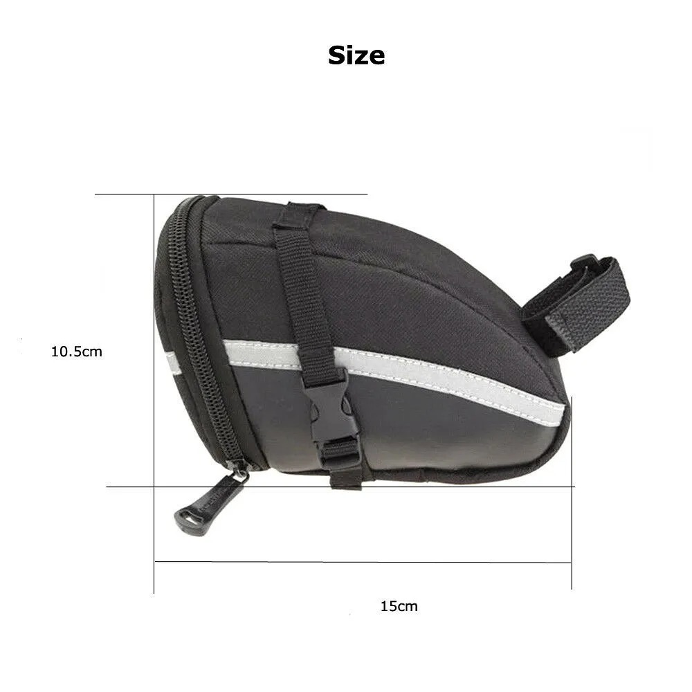 SAHOO bike bag under the bicycle seat with zip 0,8L 13196 black - Image 2
