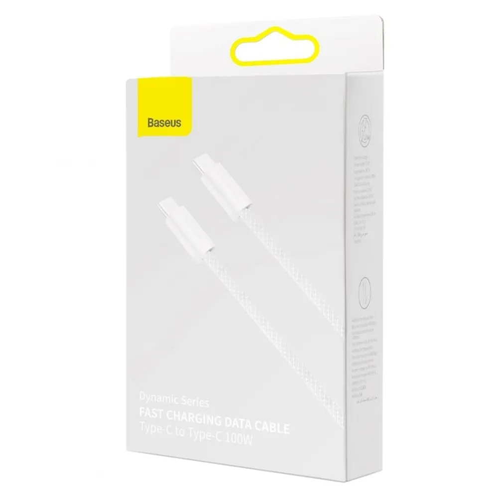 BASEUS cable Type C to Type C PD100W Power Delivery Dynamic Series CALD000302 2m white - Image 7