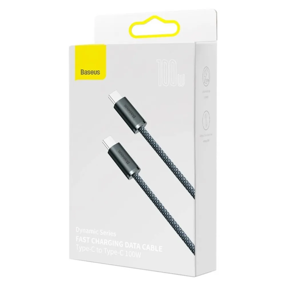 BASEUS cable Type C to Type C PD100W Power Delivery Dynamic Series CALD000316 2m slate gray - Image 5