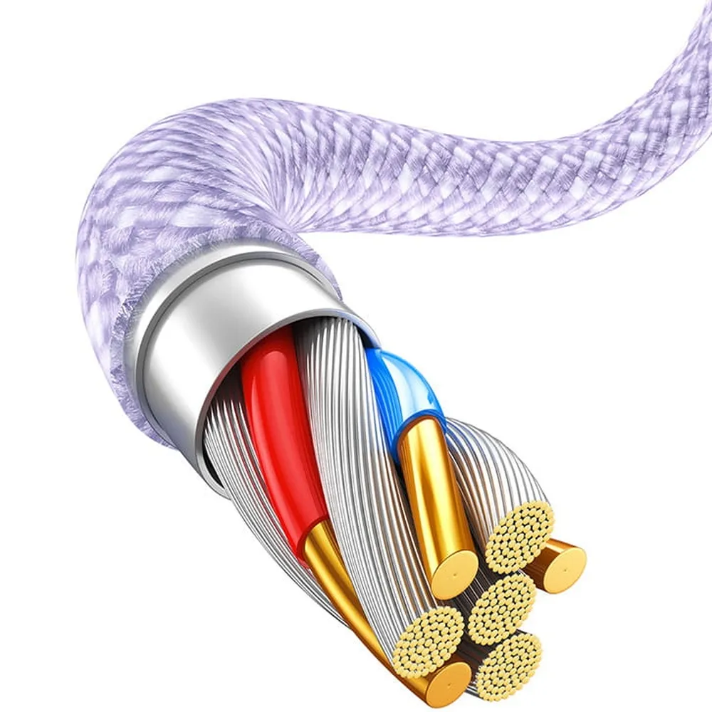 BASEUS cable USB A to Lightning 2,4A Dynamic CALD000405 1 m purple - Image 6