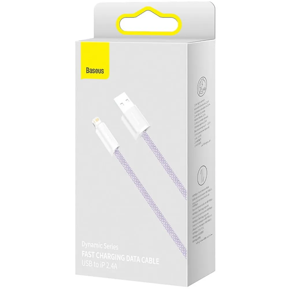 BASEUS cable USB A to Lightning 2,4A Dynamic CALD000405 1 m purple - Image 7