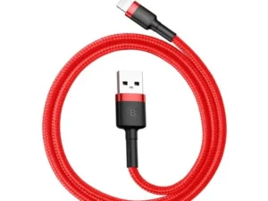 BASEUS cable USB A to Lightning 2,4A Cafule CALKLF-B09 1 m red black