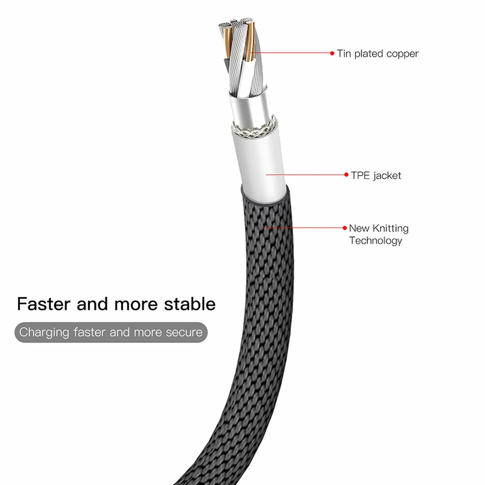 BASEUS cable USB A to Lightning 1,5A Yiven CALYW-C01 3 m black - Image 3