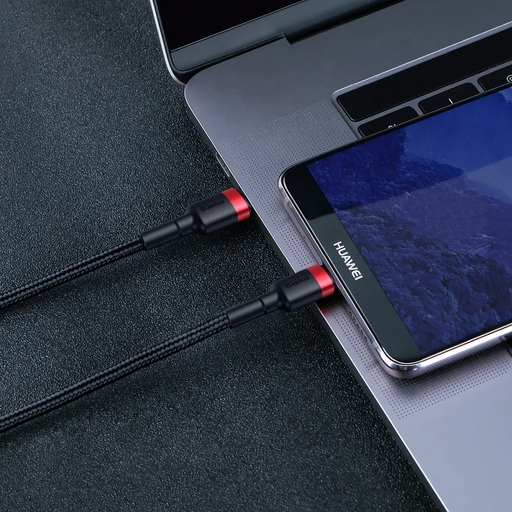 BASEUS cable Type C to Type C Cafule 3A 1M red+black CATKLF-G91 - Image 9