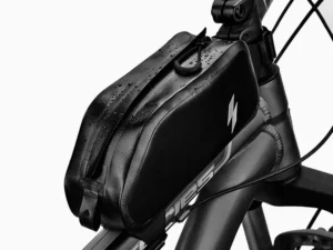 SAHOO bike bag on the bicycle frame with zip waterproof 1L 122009 black