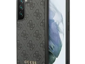 GUESS case for SAMSUNG S22 GUHCS22SG4GFGR (4G Metal Gold Logo) grey