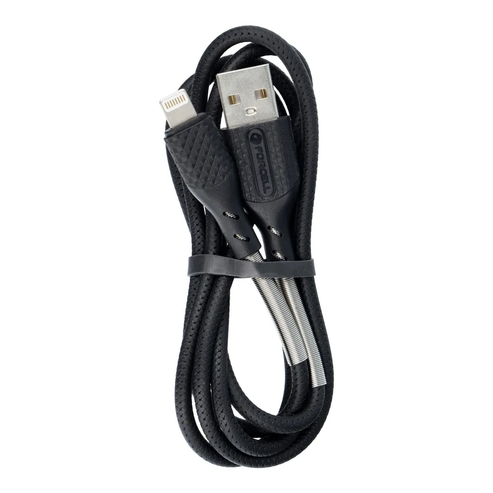 FORCELL F-ENERGY Carbon CB-01A cable USB A to Lightning 2,4A 12W 1 m black - Image 6