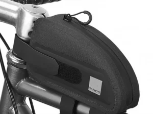 SAHOO bike bag on the bicycle frame with zip 0,3L 122035 black