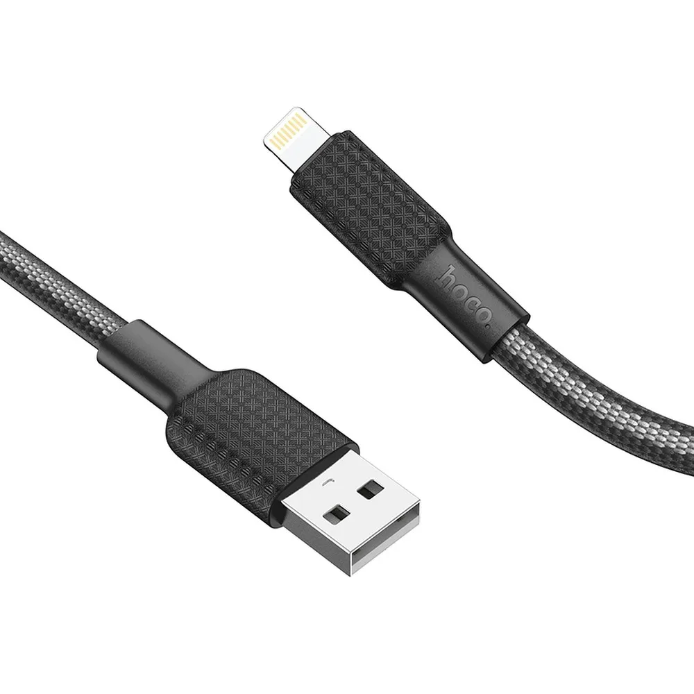 HOCO cable USB A to Lightning 2,4A X69 1 m black white - Image 6